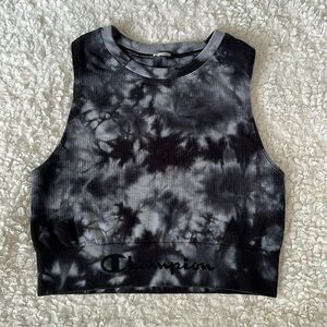 Champion, gray and black top